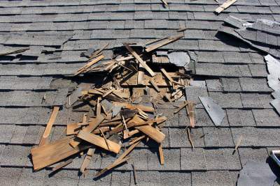 Home inspection in Ridgefield with a damaged roof