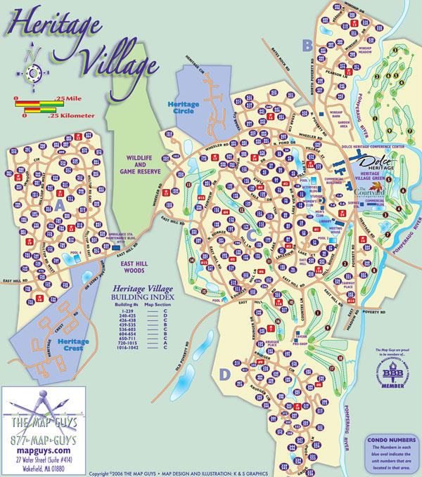 Map of Heritage Village Southbury CT